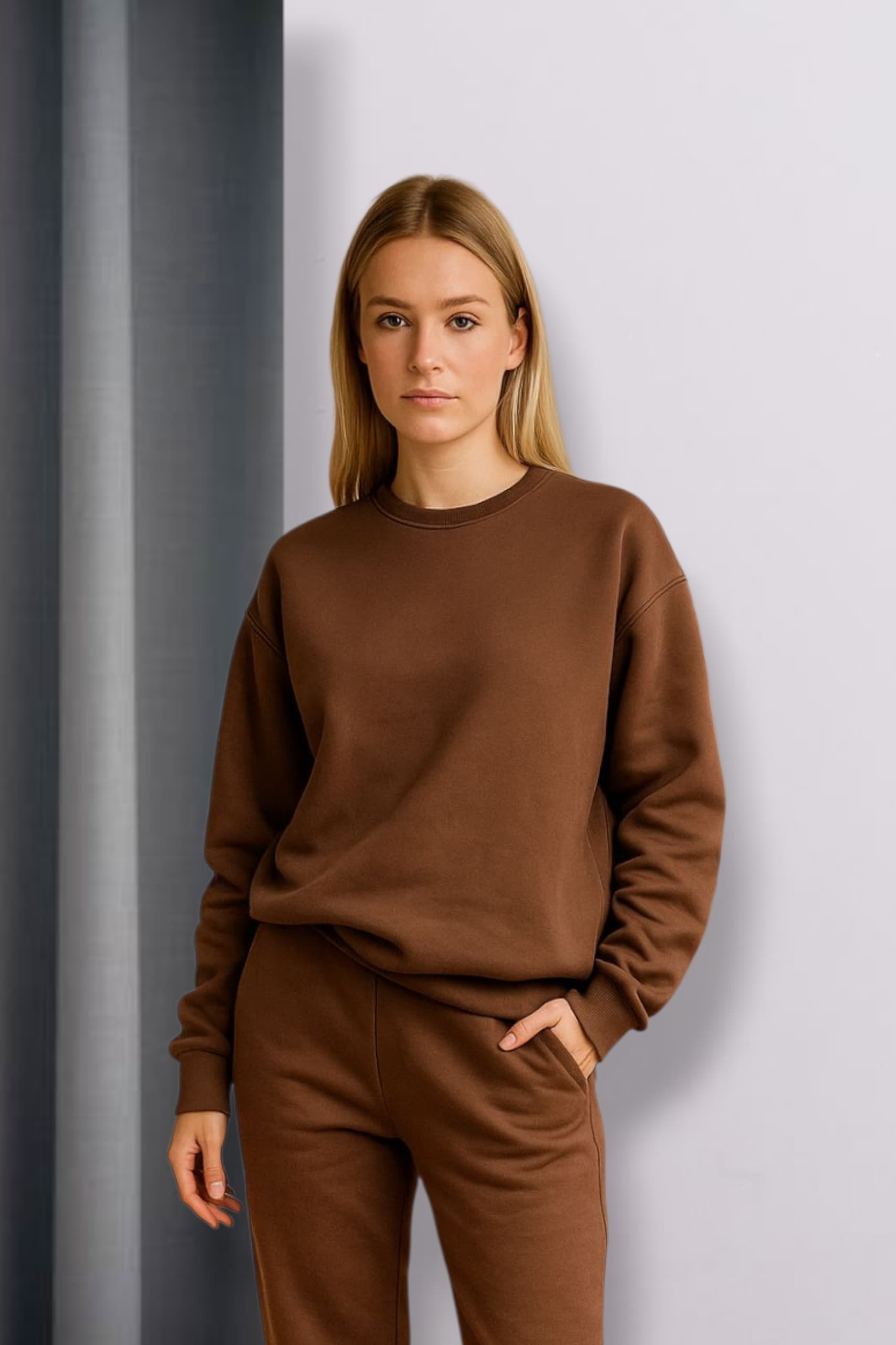 Buzo Estilo Oversize - Friza Premium (Chocolate)